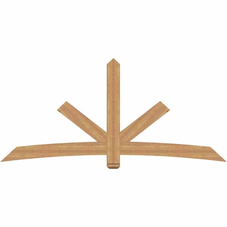 Ekena Millwork Alberta Smooth Timber Gable Bracket, Western Red Cedar, 96"W x 44"H x 3 1/2"D x 5 1/2"F, 11/12 Pitch GBW096X44X0406ALB00SWR